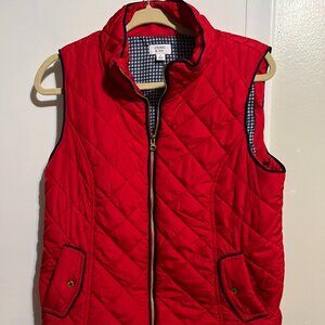- CROWN & IVY RED VEST SZ L